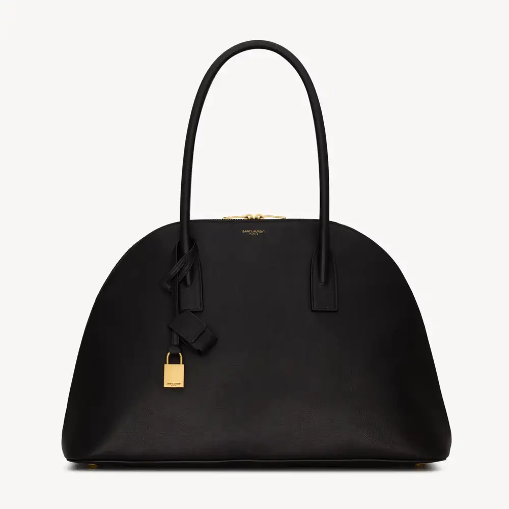 Saint Laurent Duffle Sac De Jour In Supple Leather Black