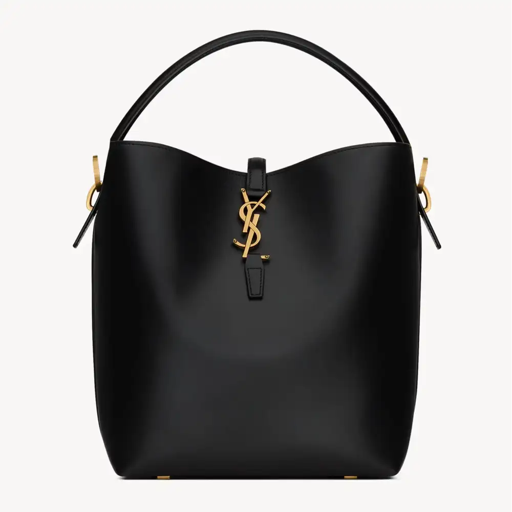 Saint Laurent Le 37 In Shiny Leather Black