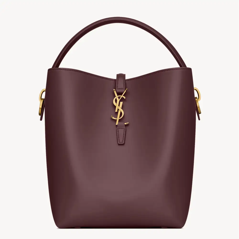 Saint Laurent Le 37 In Shiny Leather Rouge Cabernet