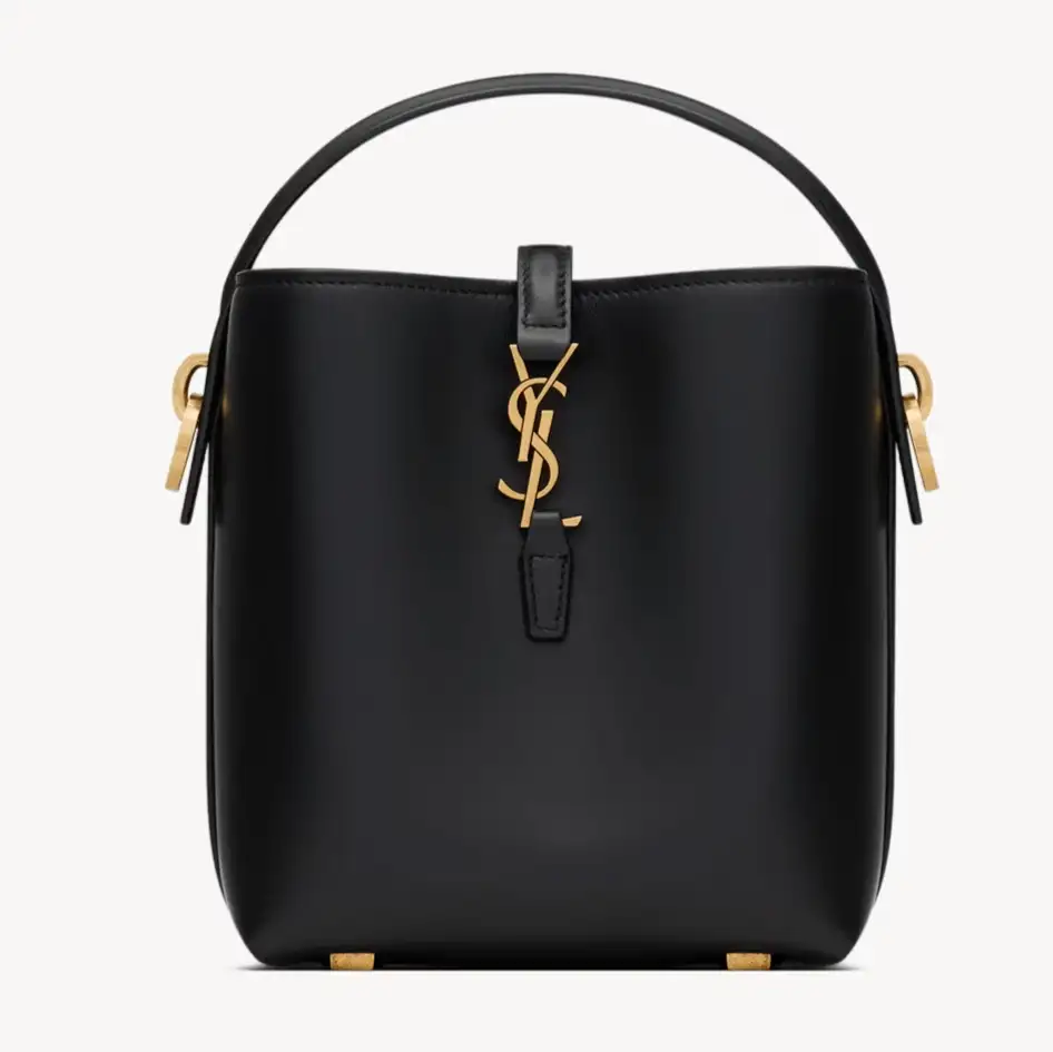 Saint Laurent Le 37 Mini In Shiny Leather Black