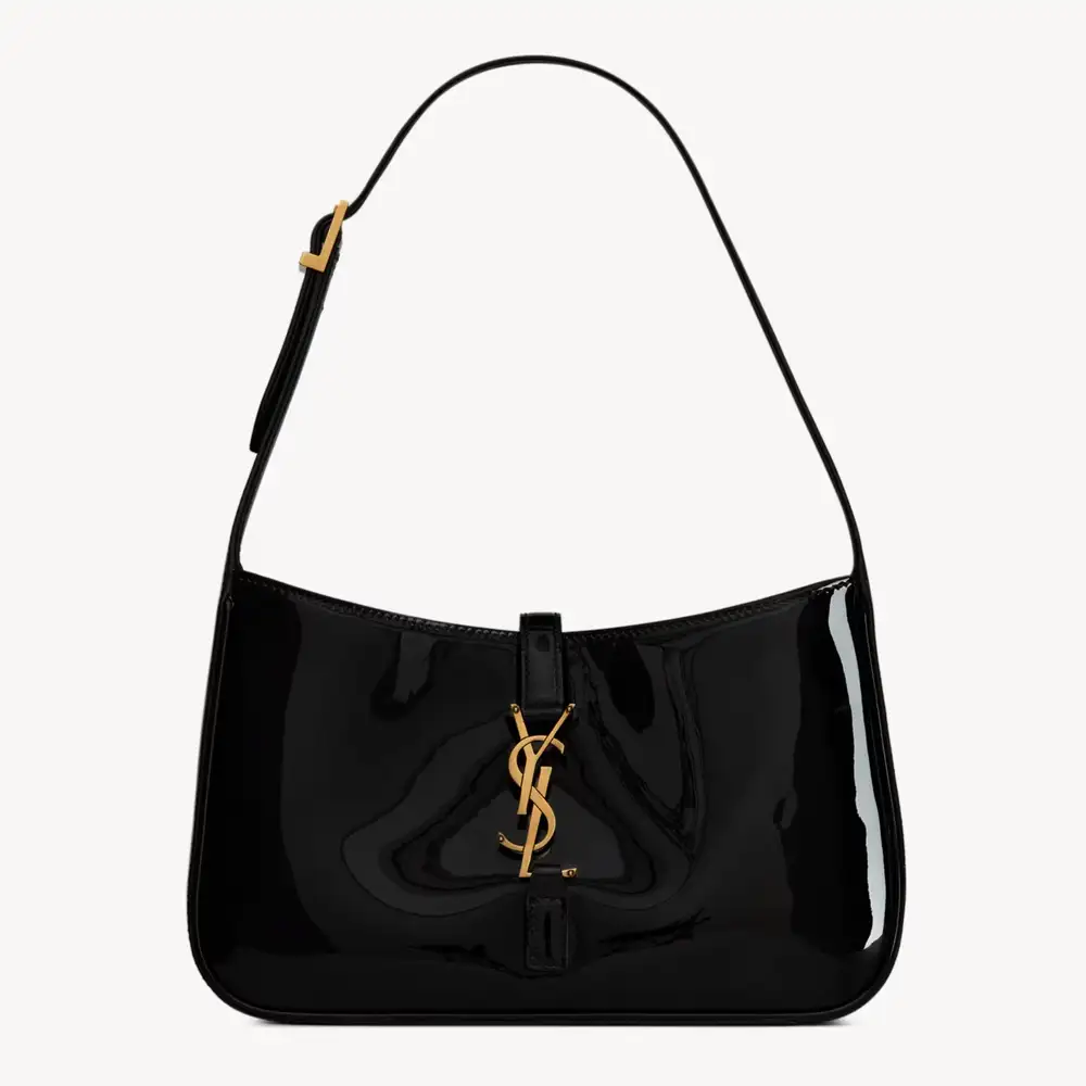 Saint Laurent Le 5 À 7 In Patent Leather Black