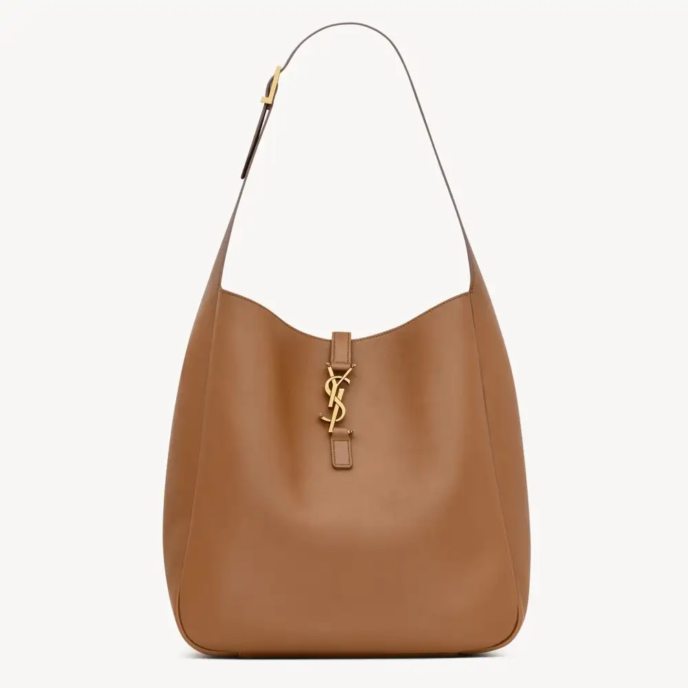 Saint Laurent Le 5 À 7 Supple Large In Grained Leather Fox