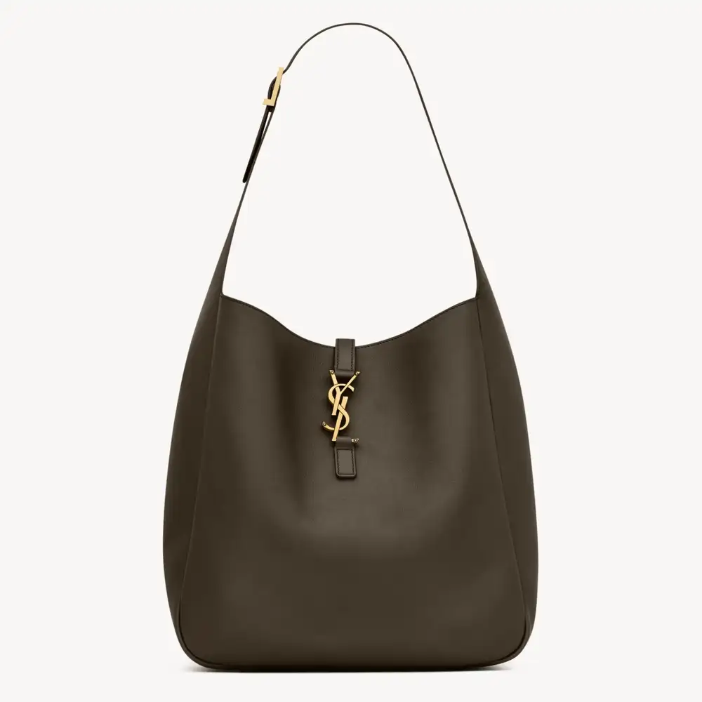 Saint Laurent Le 5 À 7 Supple Large In Grained Leather Light Musk