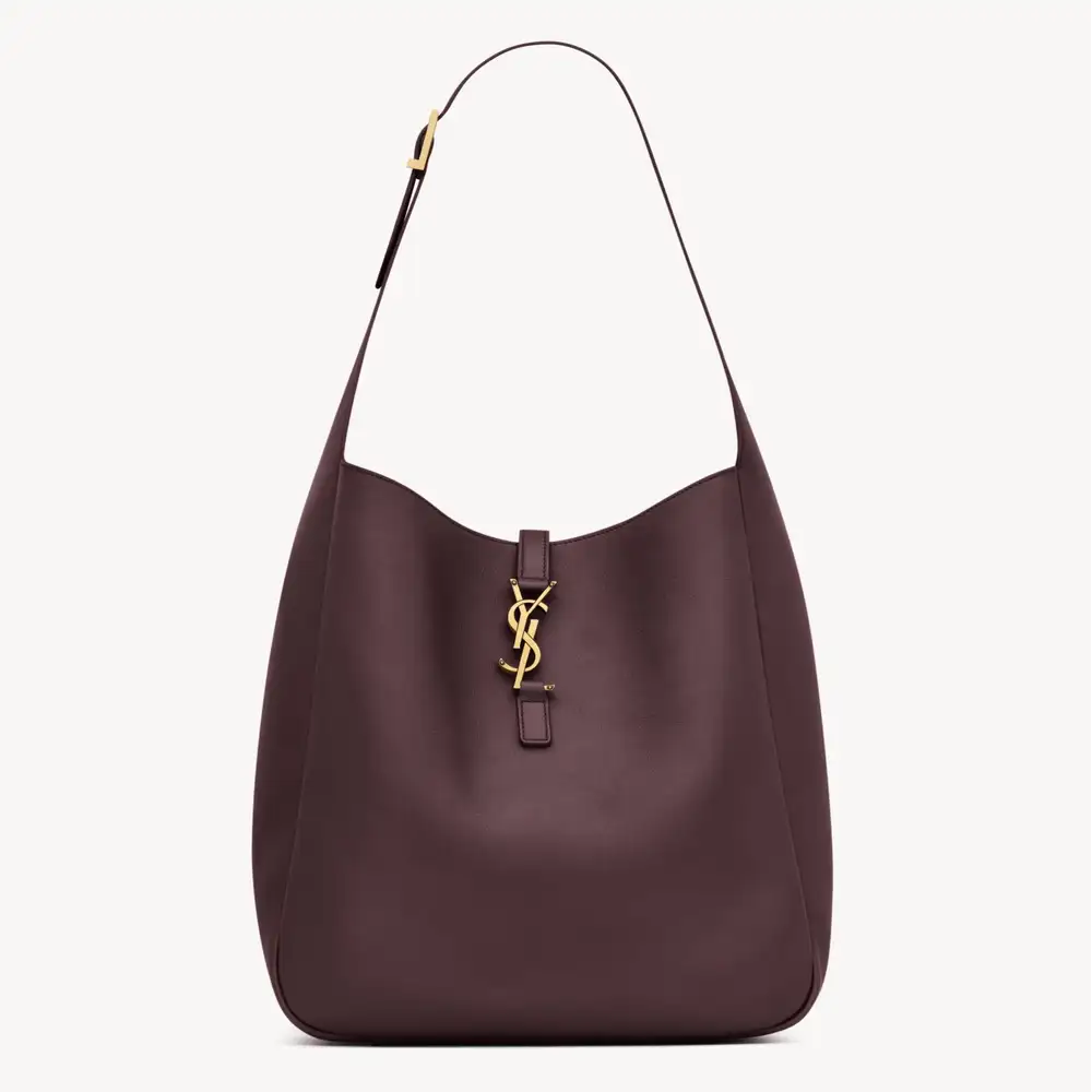 Saint Laurent Le 5 À 7 Supple Large In Grained Leather Raisin