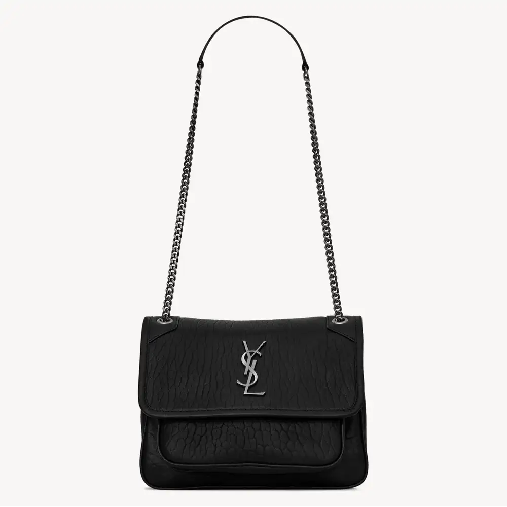 Saint Laurent Niki Baby In Grained Lambskin Black