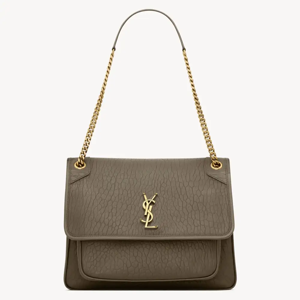 Saint Laurent Niki Large In Grained Lambskin Light Musk