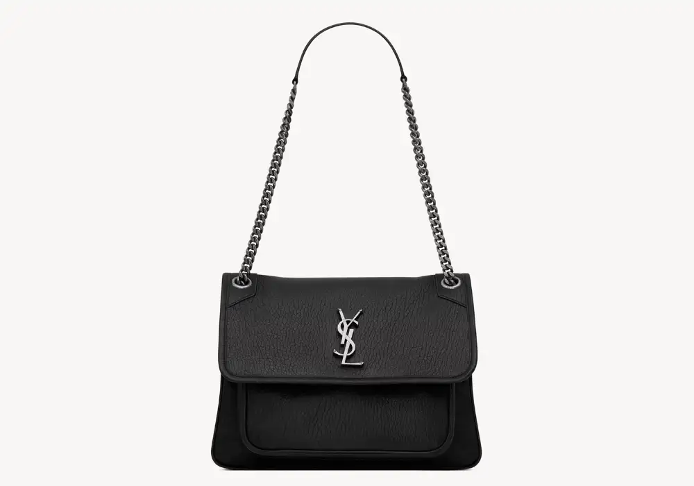 Saint Laurent Niki Medium In Grained Lambskin Black Front image