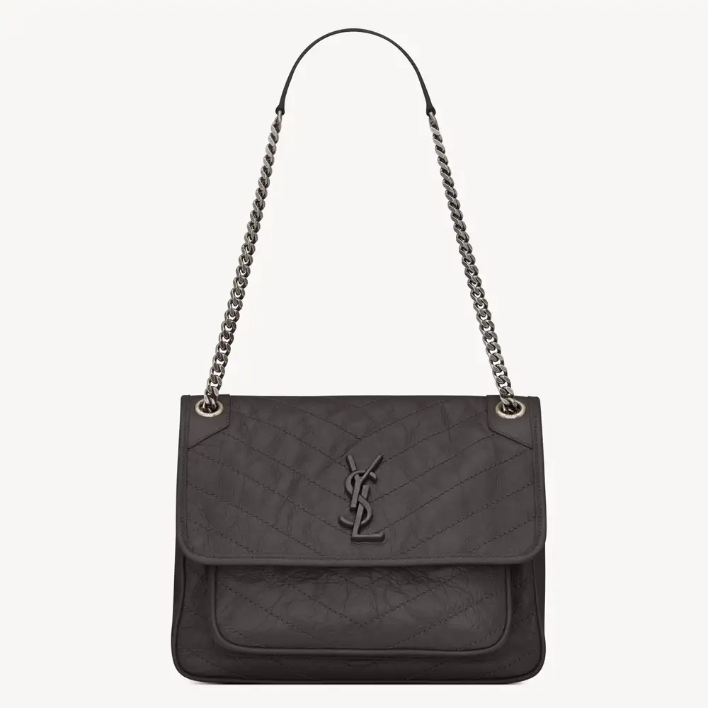 Saint Laurent Niki Medium In Vintage Leather Storm