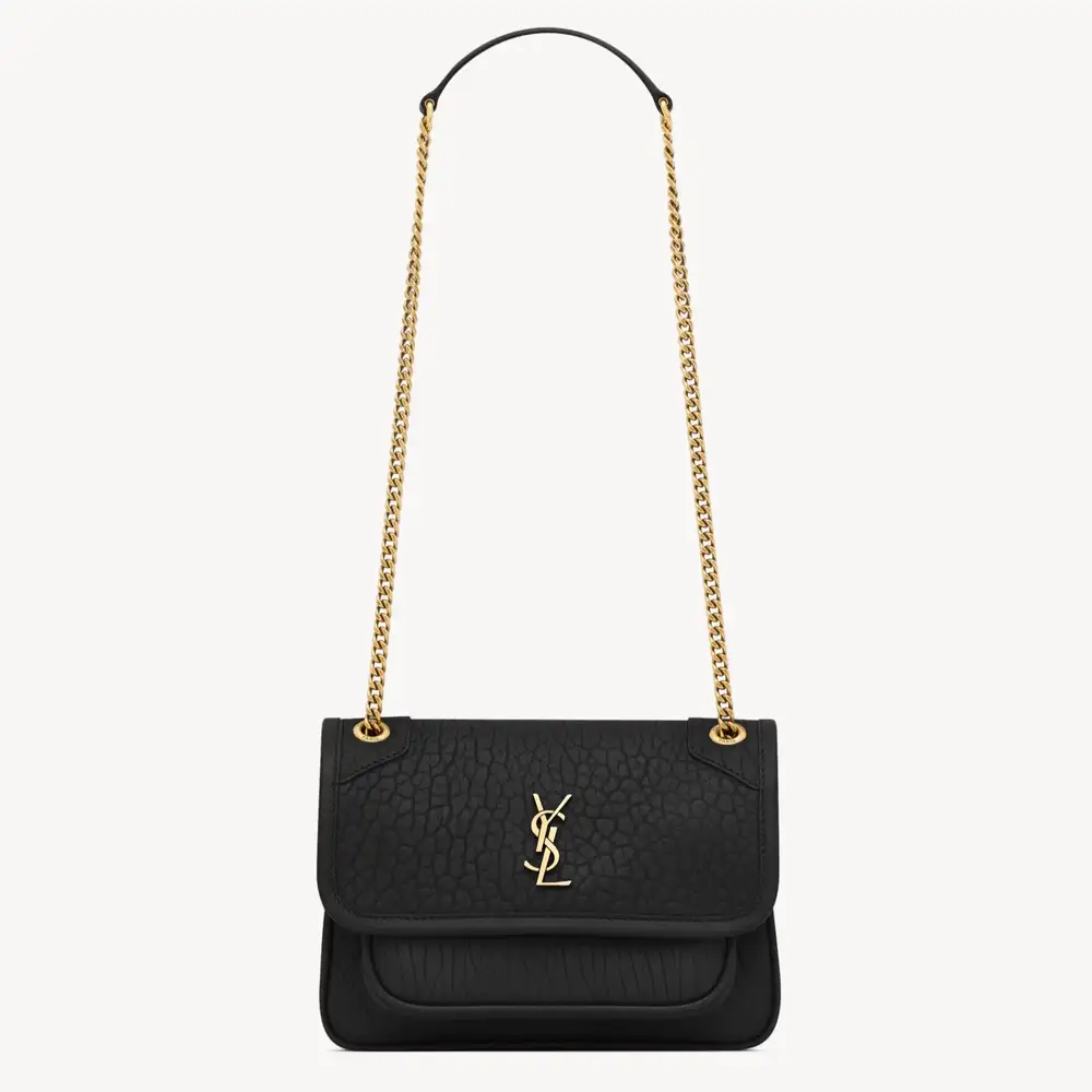 Saint Laurent Niki Mini In Grained Lambskin Black