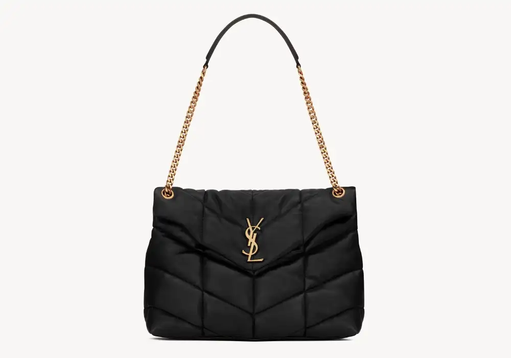 Saint Laurent Puffer Medium In Nappa Leather Black Front image