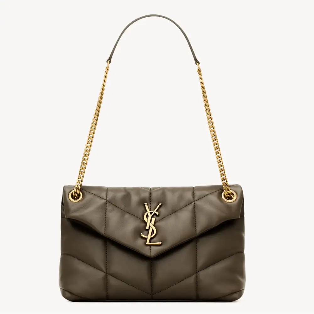 Saint Laurent Puffer Small In Nappa Leather Light Musk