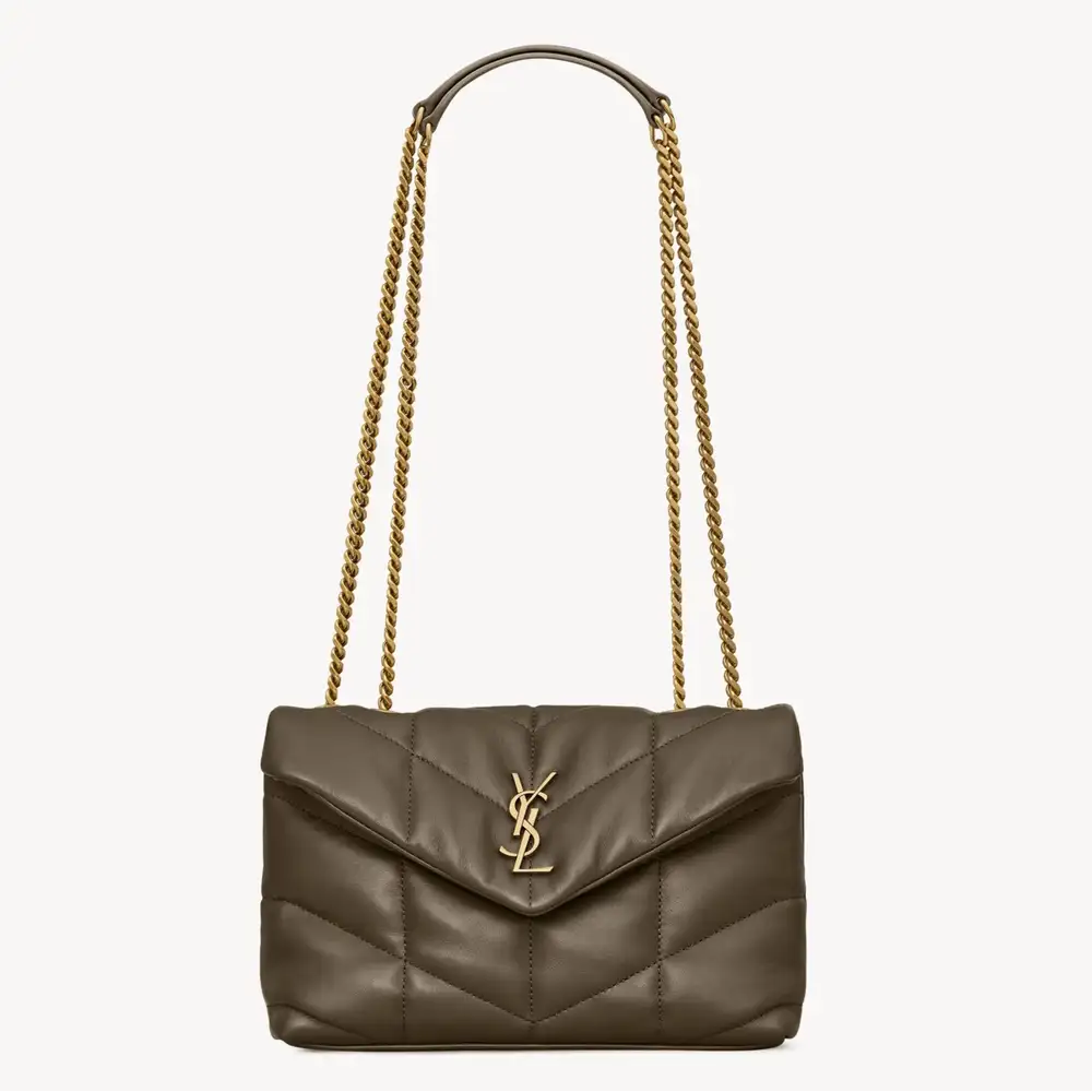 Saint Laurent Toy Puffer In Nappa Leather Light Musk