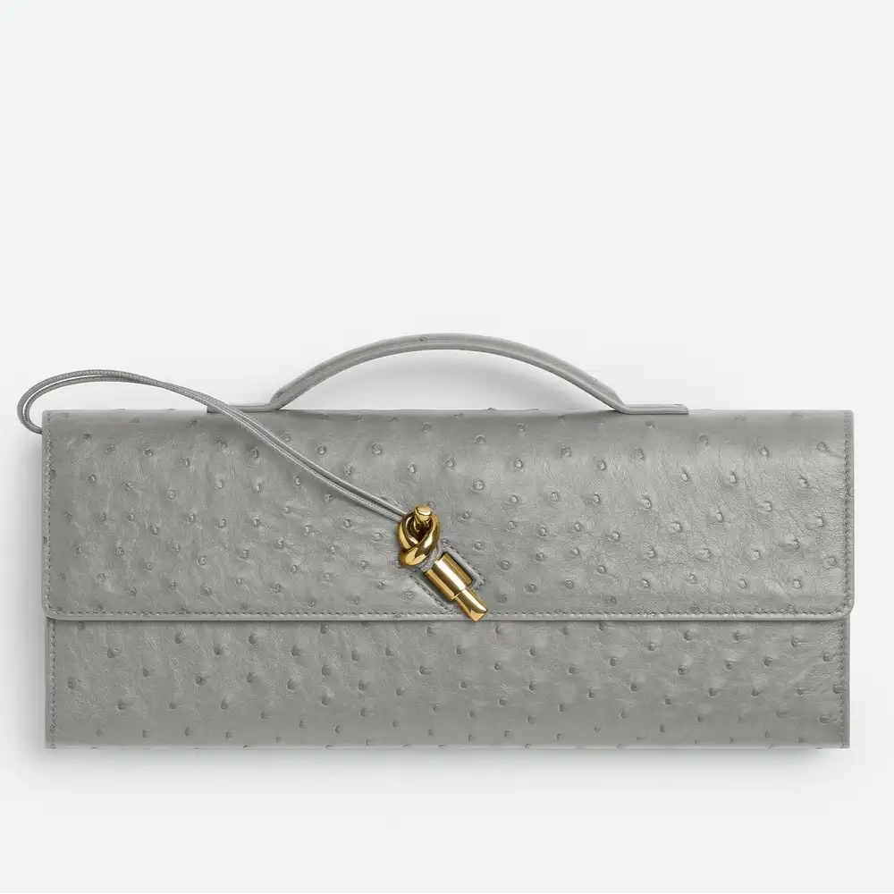 Bottega Veneta Andiamo Clutch Sterling