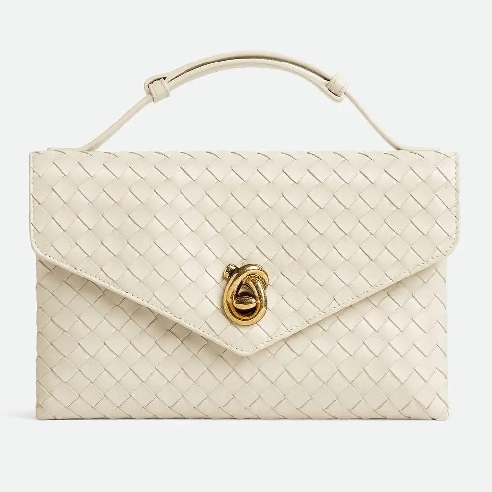 Bottega Veneta Knot Lock Bag Sea Salt