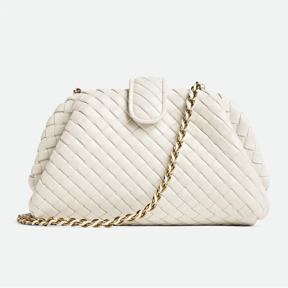 Bottega Veneta Small Lauren 1980 Chalk