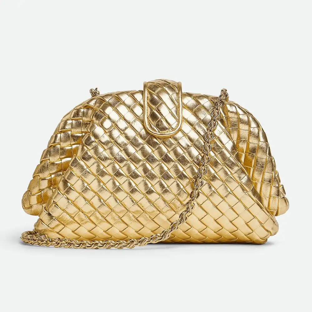 Bottega Veneta Small Lauren 1980 Gold