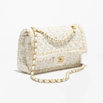 Chanel classic 11 12 handbag tweed gold tone metal A01112B23056U5021 #2