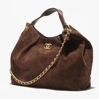 Chanel maxi hobo bag suede calfskin lambskin gold tone metal AS6016B22708U3950 #2