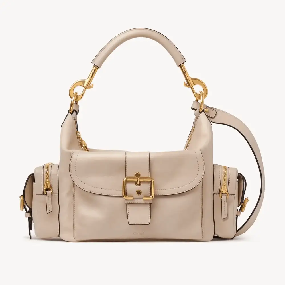 Chloe Camera Bag In Shiny Leather Boyish Brown