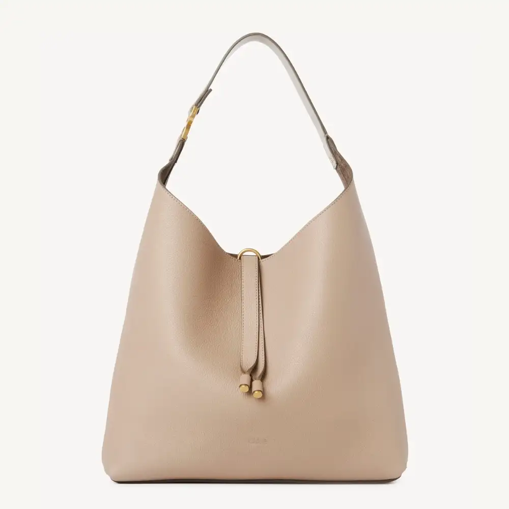 Chloe Marcie Hobo Bag In Grained Leather Boyish Brown