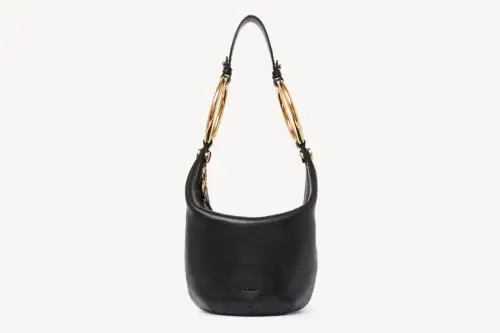 Chloe Small Bracelet Handbag In Grained Leather Black Featured image