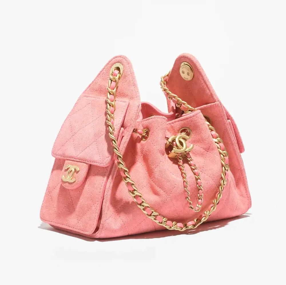 chanel 25 mini handbag suede calfskin gold tone metal AS5631B18799U5336 #2