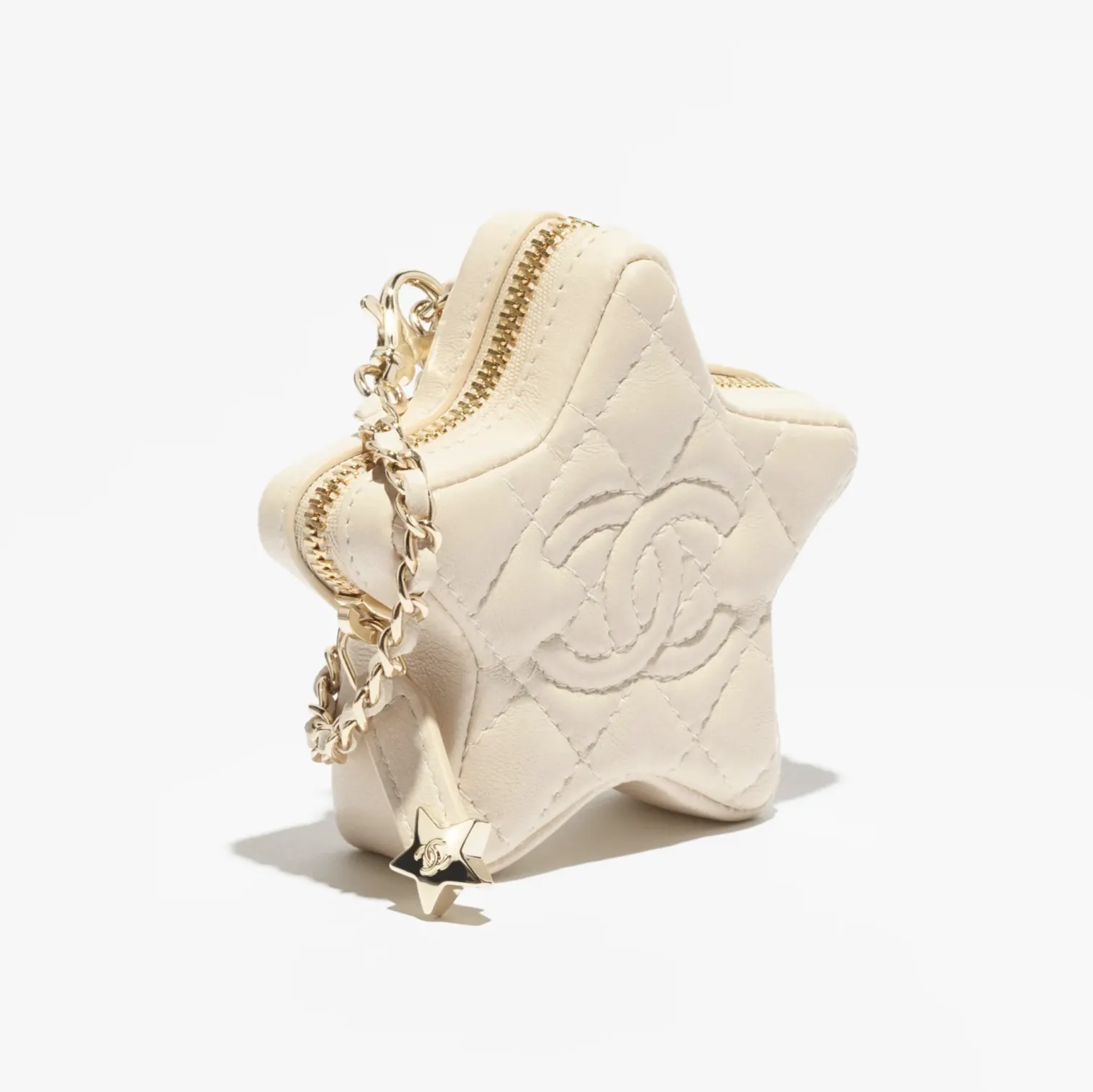 chanel mini bag charm shiny lambskin gold tone metal AP4985B22658U4531 #2