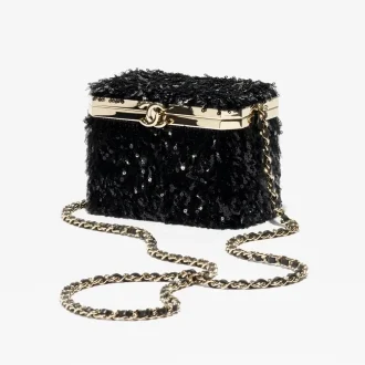 chanel vanity with chain sequins gold tone metal AP4929B2310394305