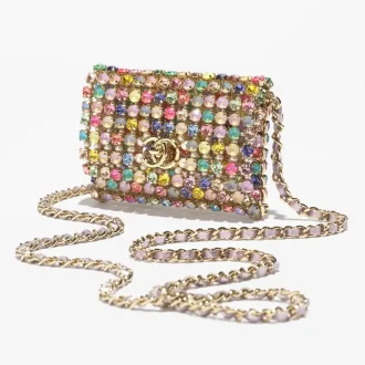 hanel mini evening bag strass imitation pearls gold tone metal AS5960B23051U5762 #2