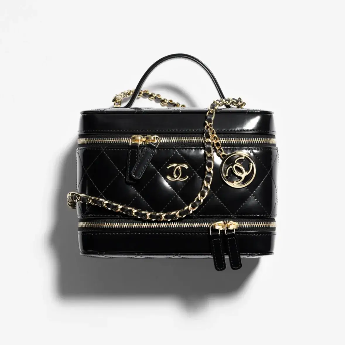 Chanel long vanity with chain shiny calfskin gold tone metal AP4688B2071194305