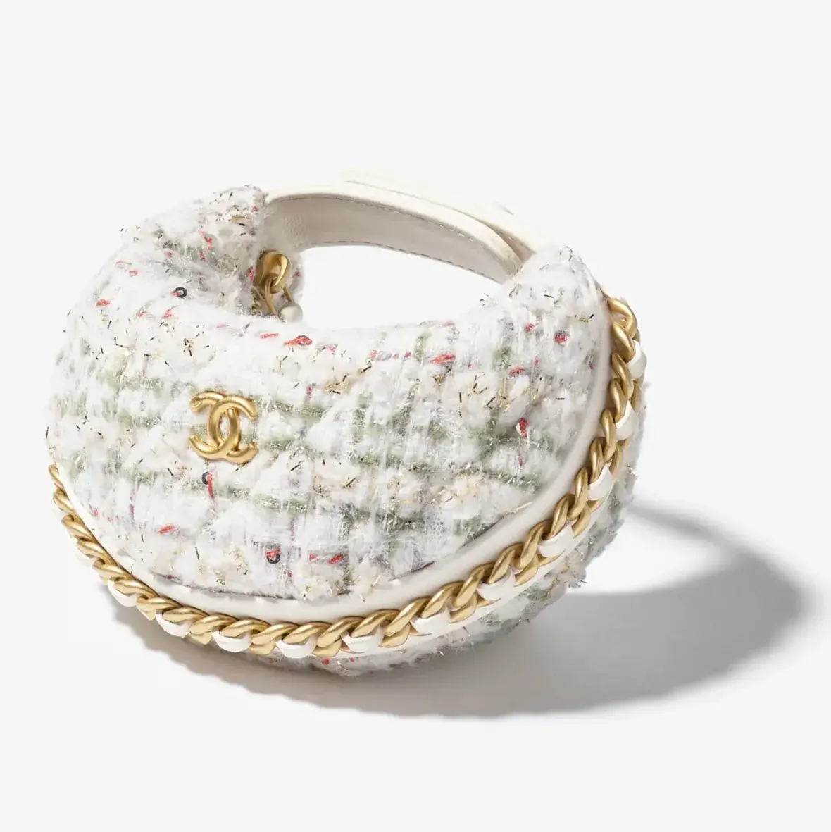 Chanel mini pouch wool tweed gold tone metal AP4692B21236NR774