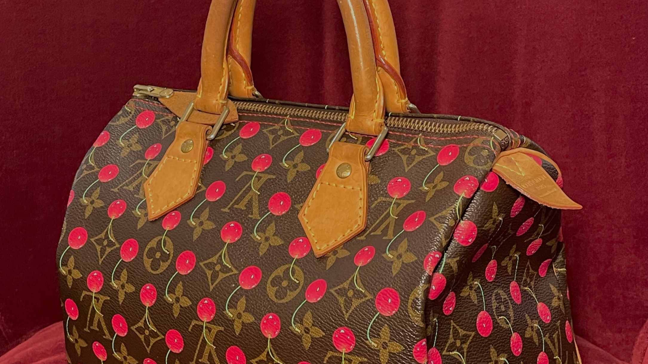 LV cherry speedy bag