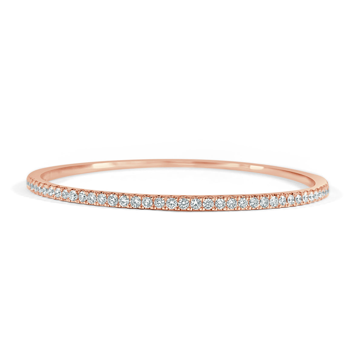 Diamond Bangle in 14KT Rose Gold 1.00 ctw