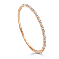 Diamond Bangle in 14KT Rose Gold 1.00 ctw