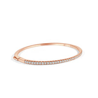 Diamond Bangle in 14KT Rose Gold 1.00 ctw