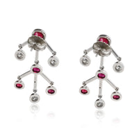 Ruby and Diamond Earrings in 18KT White Gold