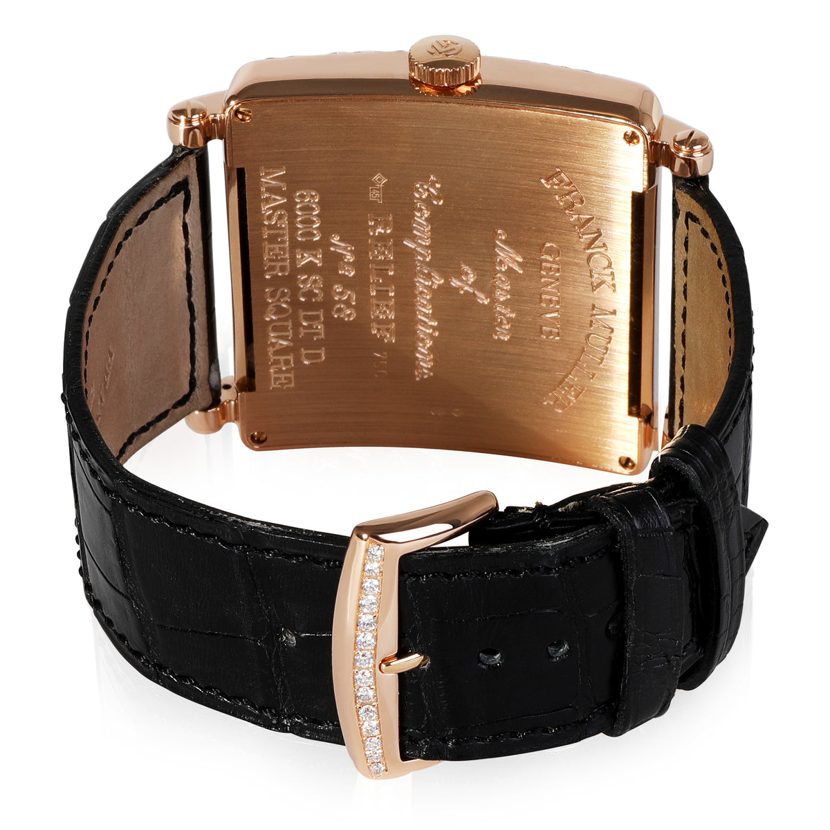 Master Square 6000K SC DT D Mens Watch in 18kt Rose Gold