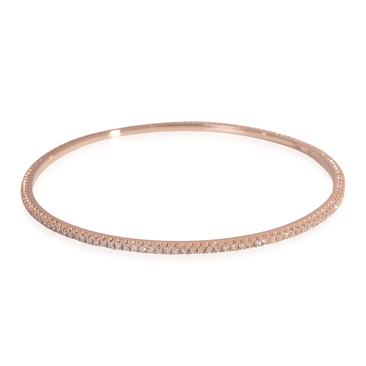 Diamond Bangle in 18k Rose Gold 1 CTW