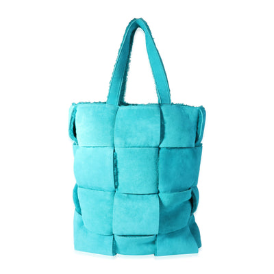 Blaster Intrecciato Shearling Tote