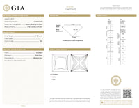 GIA Certified 1.50 Ct Princess cut J VS2 Loose Diamond