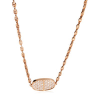 Chaine dAncre Verso Necklace in 18K Rose Gold 0.88 Ctw