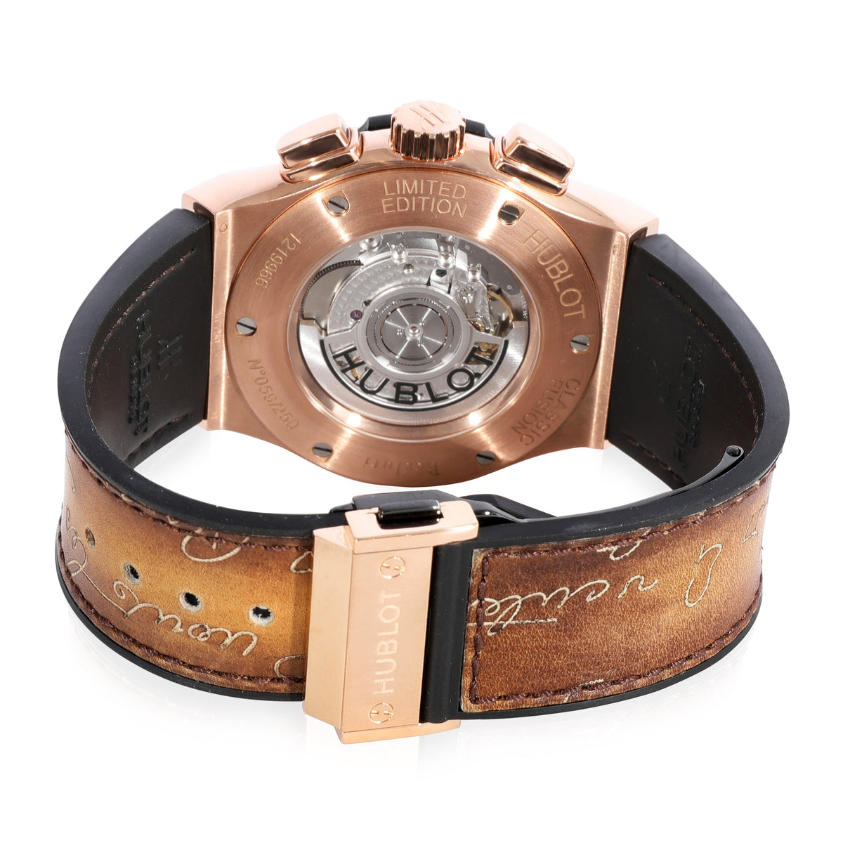 Berluti Scritto King Gold 521.OX.0500.VR.BER17 Mens Watch in  Rose Gold