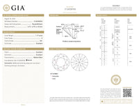 GIA Certified 1.17 Ct Round cut E VS1 Loose Diamond