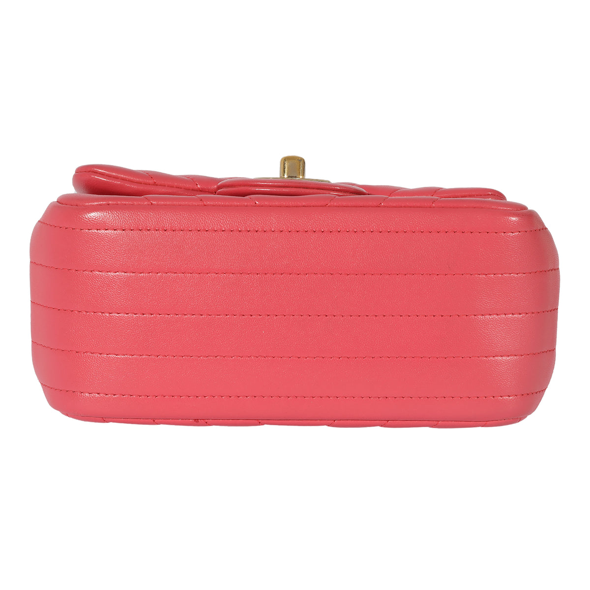 Chevron Pink Lambskin Mini Flap Bag