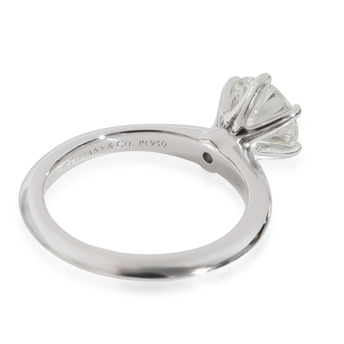 Diamond Engagement Solitaire Ring in  Platinum H VS2 1.39 CT