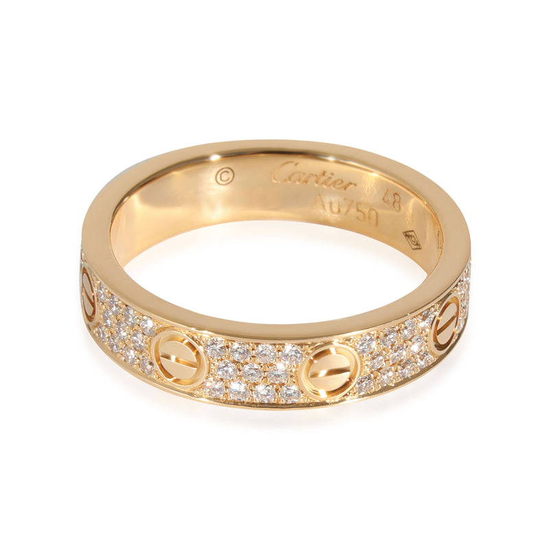 Love Wedding Band, Diamond Paved (Yellow Gold)