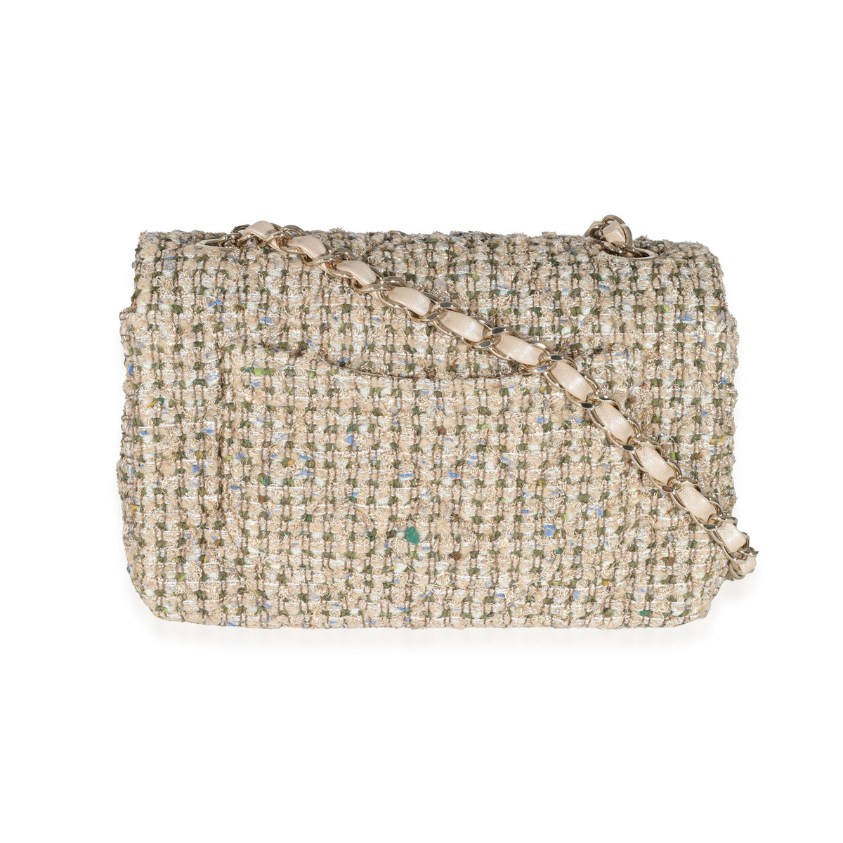 21A Gold Tweed Mini Rectangular Flap Bag