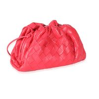 Raspberry Intrecciato Lambskin Mini Pouch