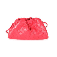 Raspberry Intrecciato Lambskin Mini Pouch