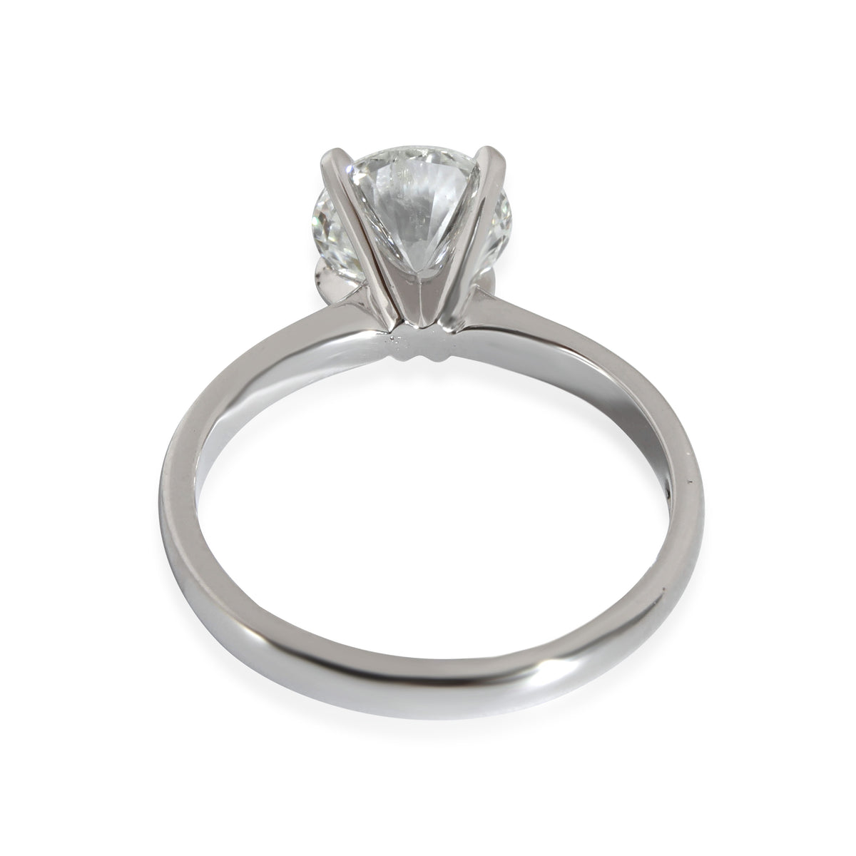 Round Cut Engagement Ring in Platinum D SI1 1.51 CTW